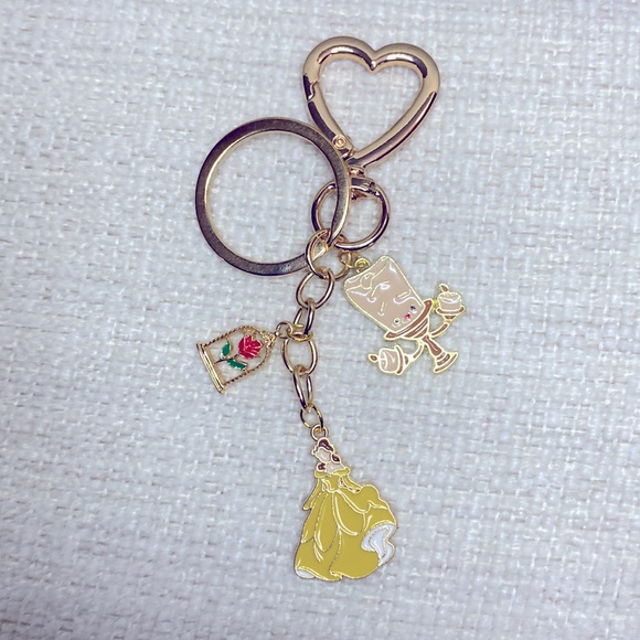 Beauty and the Beast Inspired Princess Bell Purse Charm Keychain NWOT - Picture 3 of 3